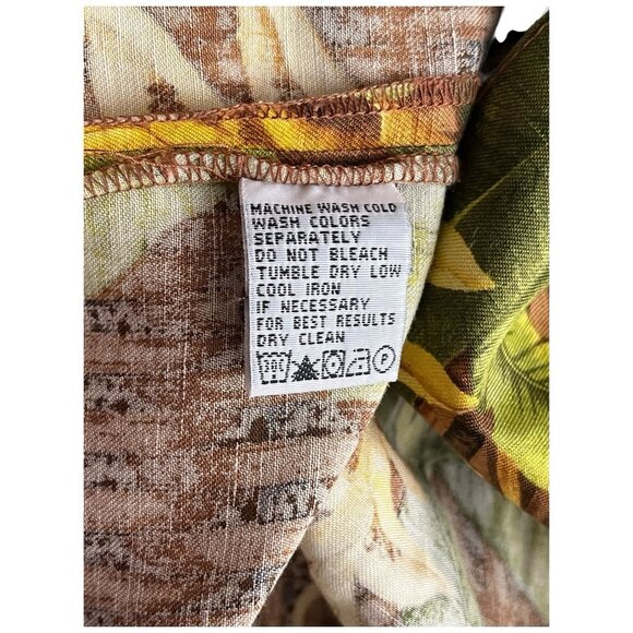 Tommy Bahama Linen/Silk Wicker Weave Floral Print Short Sleeve Hawaiian Shirt XL - Picture 11 of 11